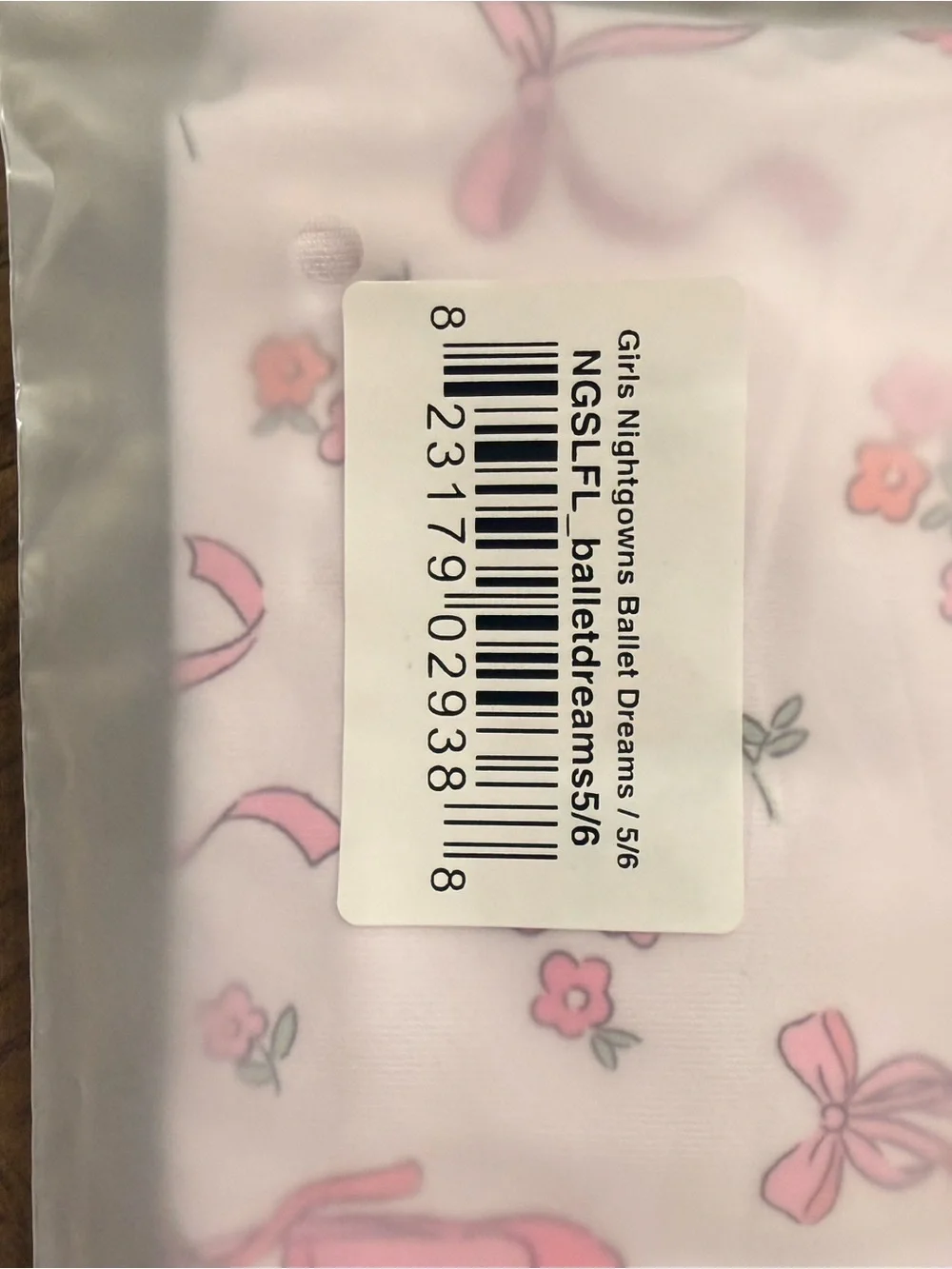 Caden Lane Pink Nightgown with Pink Ballet Slippers